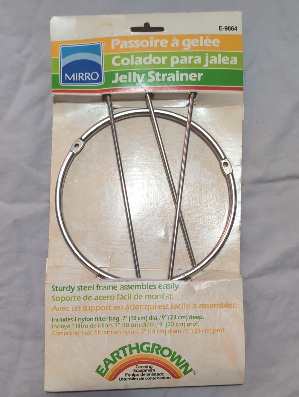 Mirro Earthgrown Jelly Strainer Canning Original Packaging NEW *Bin